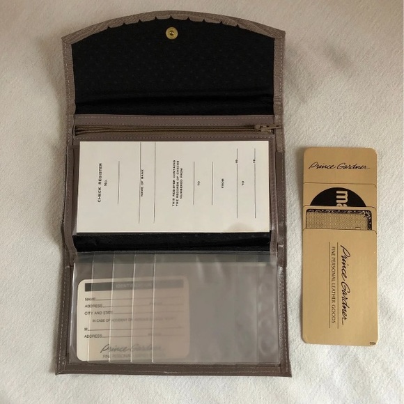 Leather Pigskin Princess Gardener Wallet Taupe NIB Vintage - Picture 10 of 12